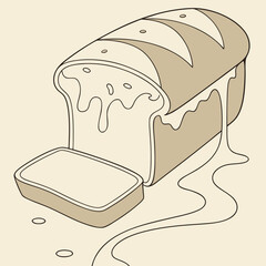 Dripping Honey Glazed Bread Loaf