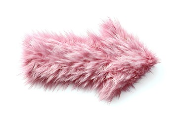 Soft pink furry headband isolated on white background