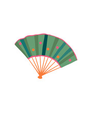Hand drawn carnival fan, festive decorative illustration
