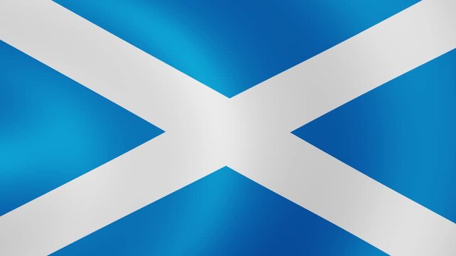 Scotland Waving Flag 4K Loop Animation	