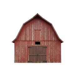 Barn Structure in a Countryside Landscape on transparent background