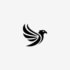 Fototapeta premium Herald Eagle Logo, Royal Herald Eagle Icon, Eagle Minimal Logo, Eagle Symbol, Heraldic Emblem