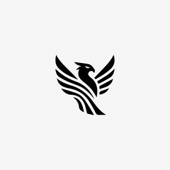 Obraz premium Herald Eagle Logo, Royal Herald Eagle Icon, Eagle Minimal Logo, Eagle Symbol, Heraldic Emblem