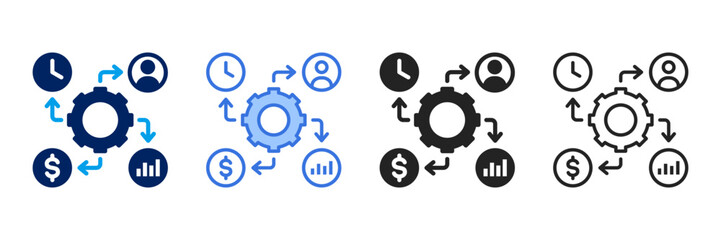 Obraz premium Impact Icon Set Different Style Collection. 