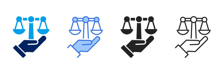 Fototapeta premium Ethics Icon Set Different Style Collection. 