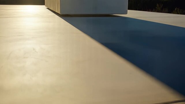 Shadow on Concrete Floor at Night.