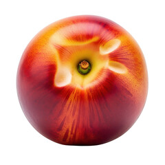 Fototapeta premium A vibrant close up image of a ripe red apple with visible details and texture on transparent background