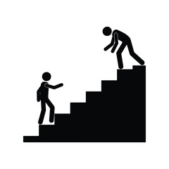 man with ladder icon, .