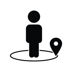 Current location icon, vector best flat icon.