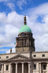Obraz premium Custom House, government building in Dublin, Ireland. Architecture of Dublin. Office of the Department of Housing, Local Government and Heritage.