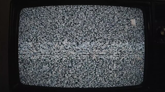 Vintage Television Static Screen - Retro TV Noise Background