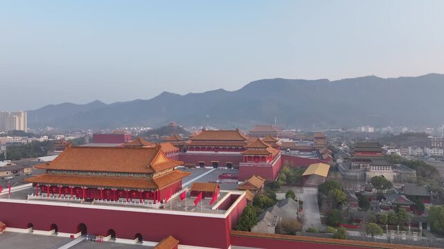 Aerial View of Forbidden City Complex, Beijing China