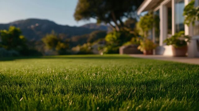 A healthy yard reflects proper lawn planning, where consistent care and timely maintenance protect grass from damage and overuse. cinematic color correction, natural uneven lighting yet gentle