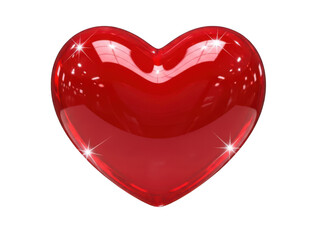 red heart isolated