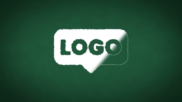Chalkboard School Green Chalk Handwriting Logo Reveal