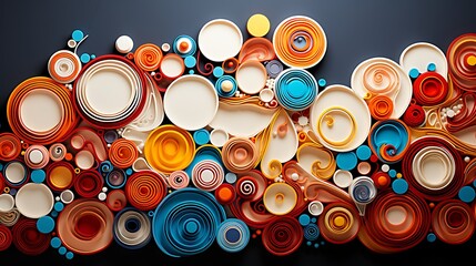 Colorful abstract circles art