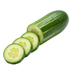 Sliced cucumber on a black background