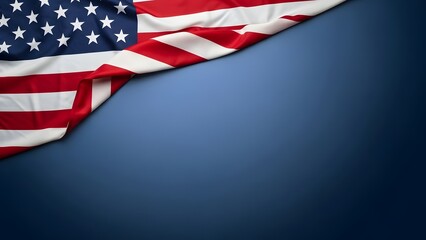 Fototapeta premium American flag on dark background