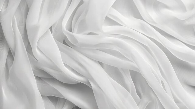 Video A close-up view of white fabric texture, suitable for design or fashion projects