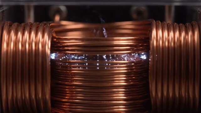 Observing Copper Wire Coil in Transparent En closure