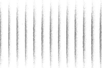 Macro image of evenly spaced vertical halftone stripes with soft gradients, black diagonal ink dots forming thin bars on a transparent background PNG.