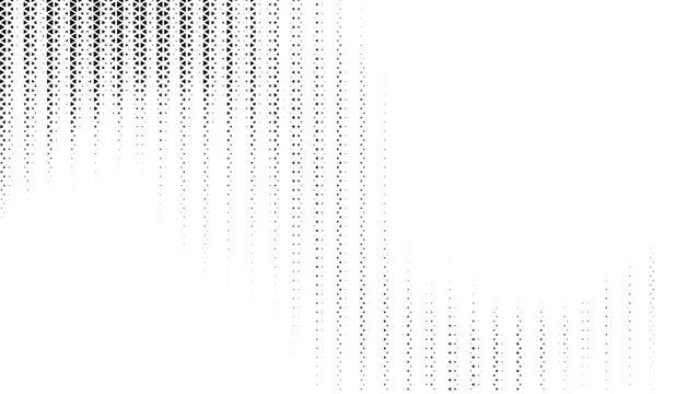 Abstract geometric pattern illustration with cascading triangles and dots