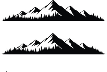Minimal hiking vector perfect for outdoor adventure logos, travel prints, stickers and creative design use.