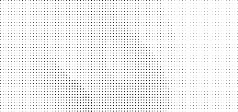 Black star halftone pattern fading to white, Star halftone gradient abstract background