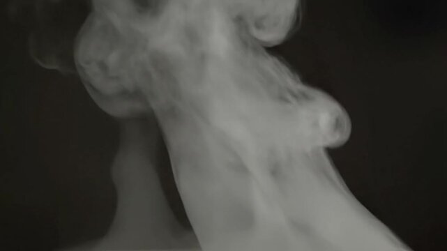 White smoke movement, slow cinematic vapor