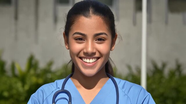 A young, confident medical professional, radiating optimism