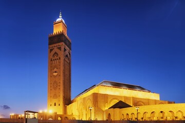 Obraz premium Hassan II Mosque, Casablanca, Morocco.