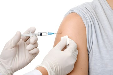 Medical Professional Administering Vaccine Injection Immunization Concept