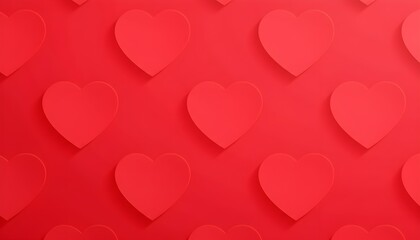 Seamless red heart pattern background texture