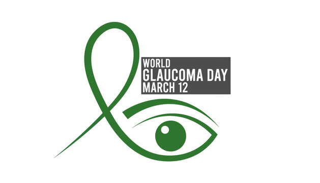 A green eye symbol for World Glaucoma Day on March 12