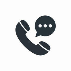 Phone Call and Message Icon, Communication and Voicemail Symbol Vector