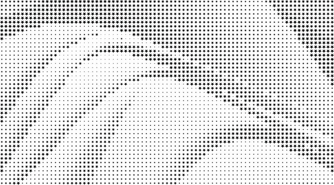 Black star halftone abstract background dots, Black star dot halftone texture