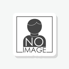 Photo Not Available Icon sticker isolated on gray background