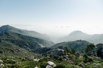 Fototapeta premium Spain Parc Natural dels Ports de Tortosa-Beseit mountain panorama