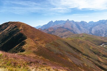 France Parc national des Pyr&eacute;n&eacute;es autumn mountain ridge landscape