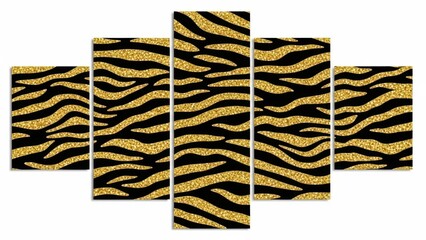 Tiger stripe pattern on canvas art