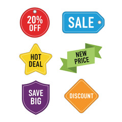 Fototapeta premium Promotion Badges and Tags Set