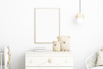 Simple Baby Room Decor, Minimalist Nursery Design Featuring Plush Toys And Subtle Lighting