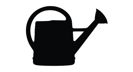Obraz premium Black silhouette of a classic watering can simple design silhouette