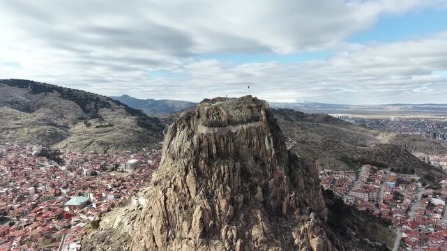 aerial view of the Afyon Castle