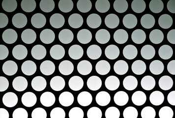 Amazing black and white geometric pattern of the elevator ceiling