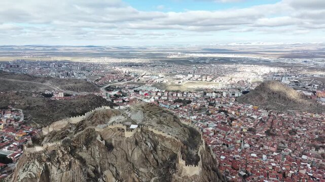 aerial view of the Afyon Castle