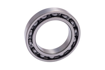 Bearing close-up. Industrial metal products and parts. Actual photo on a white background