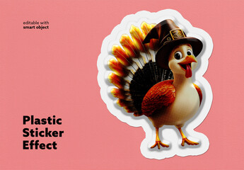 Plastic Sticker Photo Effect