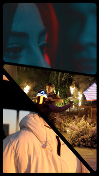 Vertical Split Screens 3 Frames 04