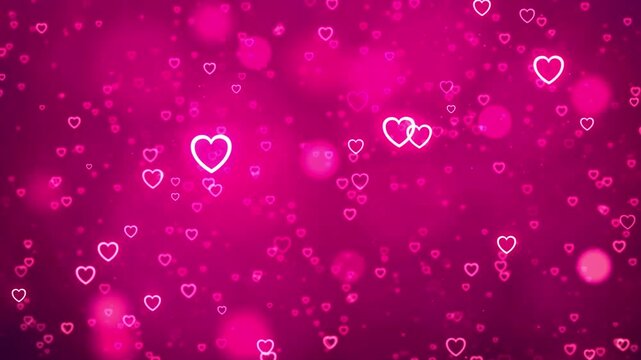 valentine day background heart love abstract particle loop 4k background, anniversary, mothers day. seamless loop background